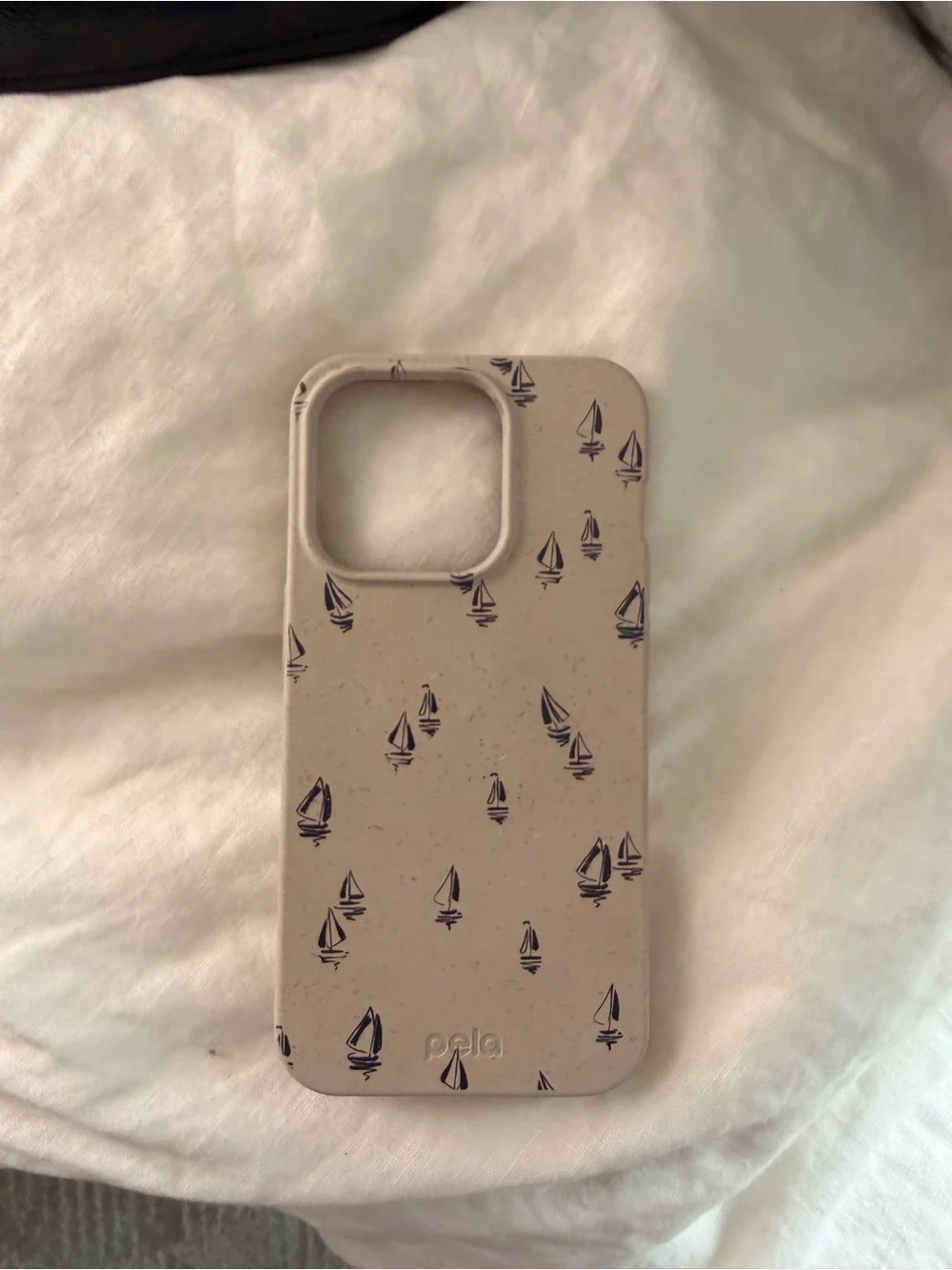 Pela Beige Sailboat Eco iPhone 14 Pro Case - Beige